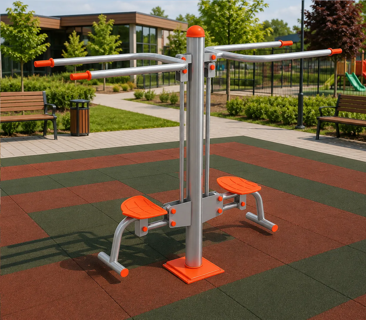 Aparat de fitness in aer liber Impinge+trage+Extensia picioarelor 04