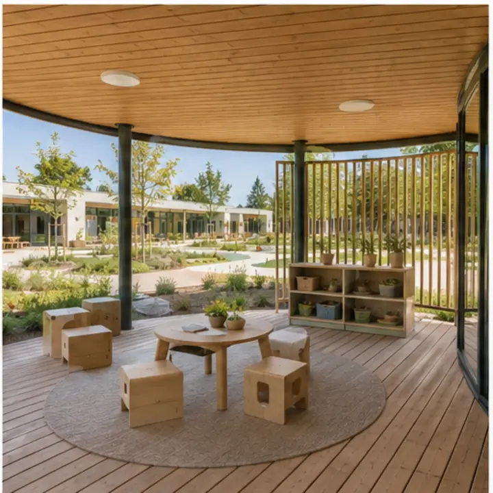 Pavilion contemporan pentru activități în aer liber