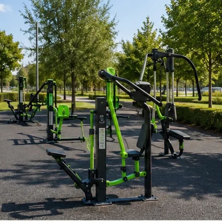 Zonă modernă de fitness exterior
